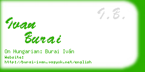 ivan burai business card